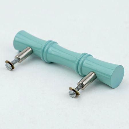 Turquoise handmade Wooden Door Handles for Drawer and Dresser-1 Piece (5 Inches)